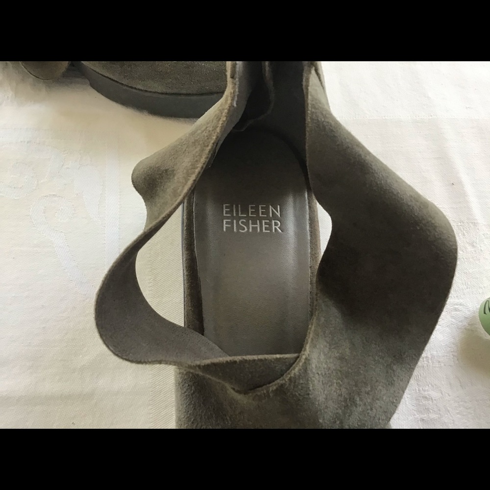 Reduced. Eileen Fisher suede shoes size 7 1/2
